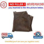 Unstuffed Faux Leather Pouf Cover