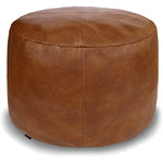 Unstuffed Faux Leather Pouf Cover