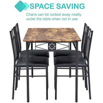 Dining Room Wooden Kitchen Table And Pu Cushion Chair Sets