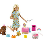 Barbie Doll 11 5 Inch Blonde And Puppy Party Playset With 2 Pet Puppies
