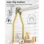 Shower Head Never Rust Aluminum Large Hanging Shower Caddy with 10 Hooks