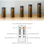 Flameless LED Candles with Timer 5 Pc Flickering Flameless for Thanksgiving Dinner