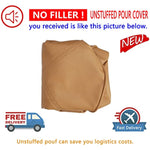 Unstuffed Faux Leather Pouf Cover