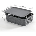 8 Pack Plastic Storage Baskets With Lids For Kitchen