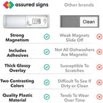 Stylish Dishwasher Magnet Clean Dirty Sign for Kitchen