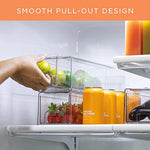Clear Stackable Pull Out Refrigerator Organizer Bins