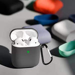 Protective Cases Compatible With Airpods 1 And Airpods 2 Soft Silicone With Keychain Black