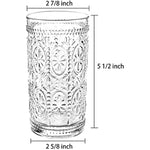 6 Pack 12 Oz Romantic Water Glasses Premium Drinking Glasses Tumblers For Beverages