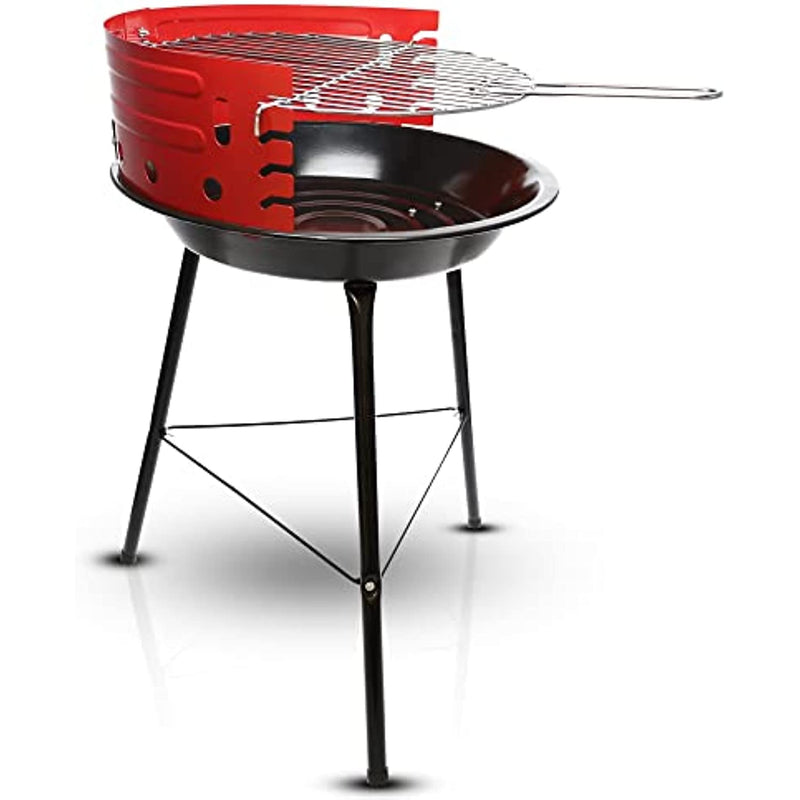 14 Inch Portable Barbecue Grill With 4 Levels For Flame Control