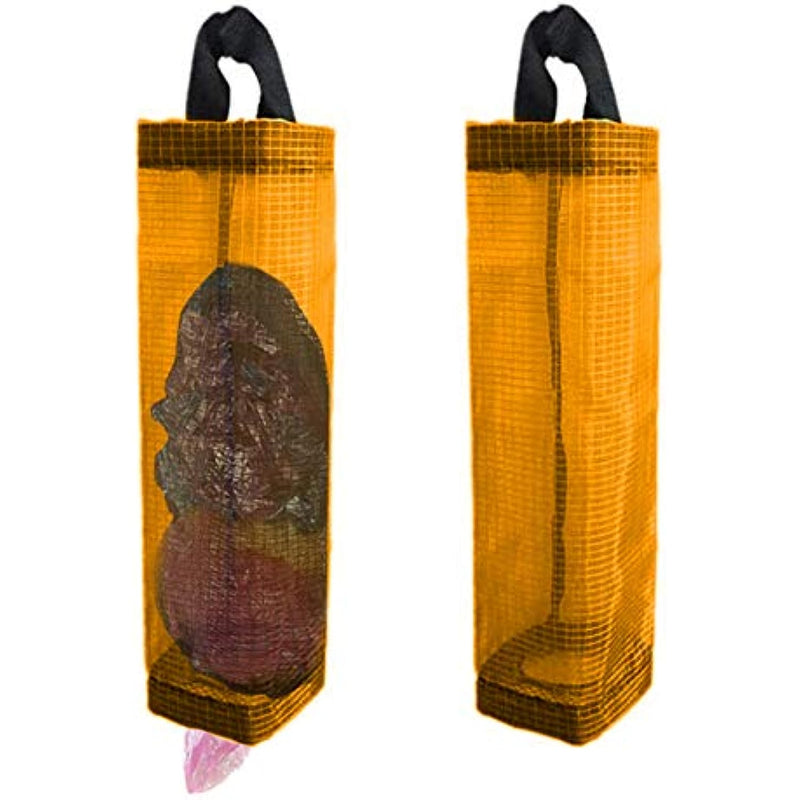 Mesh Grocery Bag Holder Hanging Storage Bag Dispenser