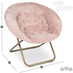 Cozy Faux Fur Saucer Chair For Bedroom