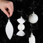 Christmas Ball Ornaments Set With Different Contrast Colors