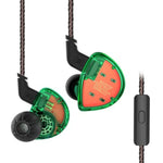 Dual Driver High Fidelity Earbuds Kz Es4 Hybrid Extra Bassy In Ear Headphones Green With Mic