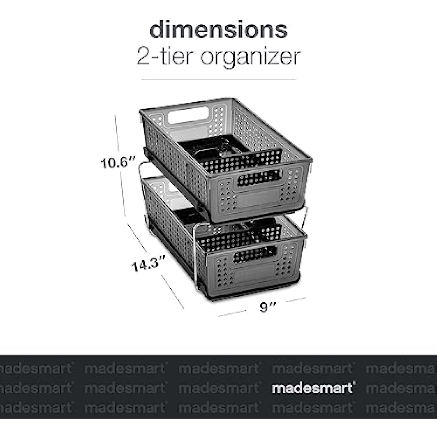 Madesmart madesmart 2-Tier Organizer Bath Collection Slide-out