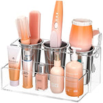 Acrylic Hair Dryer and Styling Holder for Bathroom Countertop