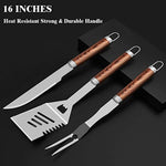 25Pcs Extra Thick Stainless Steel Grill Tool Set