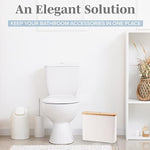 Bamboo Toilet Paper Holder Basket for Bathroom