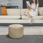 Unstuffed Faux Leather Pouf Cover