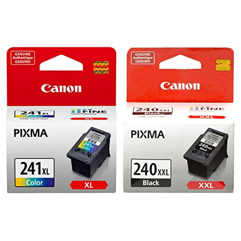 Canon Pg 240Xxl Extra High Capacity Black Ink Cartridge 5204B001 Cl 241Xl Color Ink Cartridge 5208B001