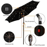 Led Outdoor Umbrella For Garden Deck Backyard