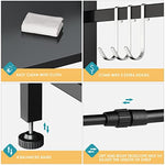 Carbon Steel Over Microwave Shelf Countertop with 3 Hooks