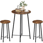 Round Bistro Sets With 2 Barstools