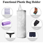 Mesh Grocery Bag Holder Hanging Storage Bag Dispenser