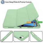 Ipad Air 4 Case 2020 With Pencil Holder Ipad Air 4Th Generation Case 10 9 Inch Smart Ipad Case Support Touch Id And Auto Wake Sleep With Auto 2Nd Gen Pencil Charging Matcha Green