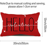 Hello Valentines Day Pillows Cover 12X20