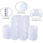 4 Pcs Desk Pencil Markers Cup Holder Storage Box Set