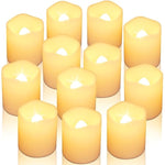 Battery Operated LED Tea Lights with Warm White Flickering Light