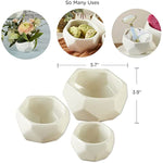 Geometric Ceramic Planters Bowls Shelf Decor Trinket Dish