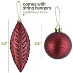 Christmas Ball Ornaments Set With Different Contrast Colors