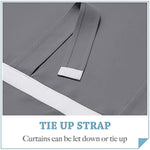 Self Stick Tie Up Shades Tricia Door Window - W 26 x L 69 inches