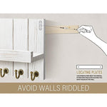 Elegant 5 Sturdy Key Hooks with Wooden Floating Shelf for Exclusive Designer Vintage Decor