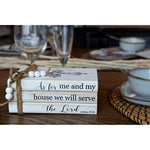 Farmhouse Rustic Wood Decorative Books Stack for Home Coffee Table Living Room