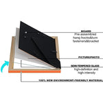 Modern photo frame with HD Real Glass, Family Friends Gift for Halloween and Christmas, Wall Mounted or Tabletop Display
