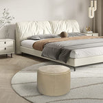 Unstuffed Faux Leather Pouf Cover