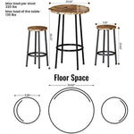 Coffee Table Set With 2 Stools