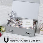 Gift Box 9.85 x 5.95 x 3.15 In Magnetic Closure Lids for Gift Packaging,Christmas,Mothers Day,Fathers Day,Graduations,Weddings,Birthdays Gifts