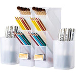 4 Pcs Desk Pencil Markers Cup Holder Storage Box Set
