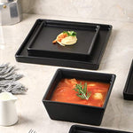 Square Stoneware Dinnerware Set 24 Piece Service For 8