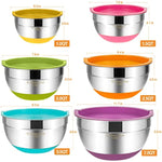Stainless Steel Metal Bowls With Airtight Lids