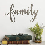 Precison Cut Metal Word Sign Family
