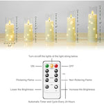 Flameless LED Candles with Timer 5 Pc Flickering Flameless for Thanksgiving Dinner