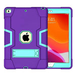 Casehaven For Ipad 8Th Generation Case 2020 10 2 Inch Ipad 7Th Generation Case For Kids Rugged Kickstand Series Shockproof Heavy Duty Hybrid Three Layer Armor Defender Case Purple Teal