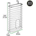 Steel Hanging Cabinet Storage Organizer Holder for Plastic, Sandwich, Garbage, Grocery and Trash Bags Holder