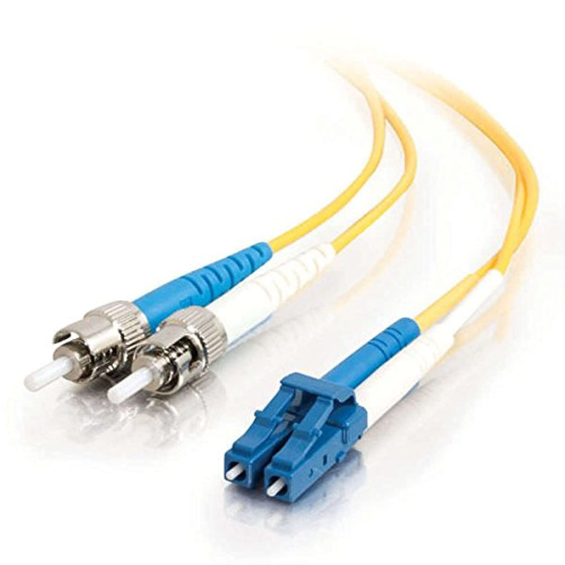C2G Cables To Go 14485 Lc St 9 125 Os1 Duplex Single Mode Pvc Fiber Optic Cable 15 Meters Yellow