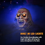 Light Up Zombie Groundbreaker Animated with bloodstain and Creepy Sound for Halloween Outdoor