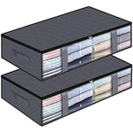Under bed Storage Containers With Durable Handles For Clothes, Bedding and Toys
